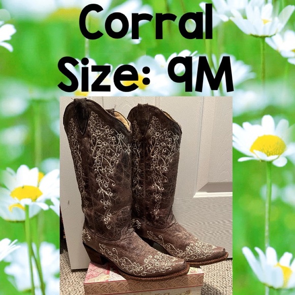 Corral Shoes - Corral Brown Embroidered Women's Boots